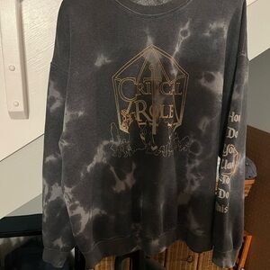 Black and Gray Crewneck Sweater